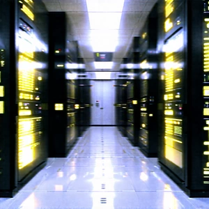 Tech Tilt-Shift Photography: Futuristic server room