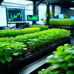 Agricultural Technology In Tech Office With Image, There