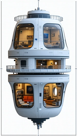 A Large, Futuristic-looking Building Is Shown In A 3d Model