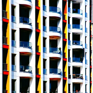 Urban Abstract Design: Modern apartment complex with artistic facade