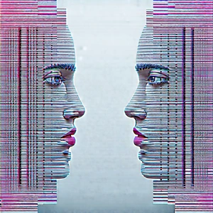 Abstract Glitch Art: Balance represented through repeating patterns