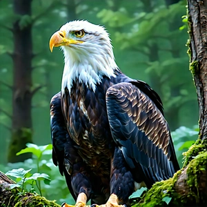 Nature Concept Art: Eagle in natural habitat