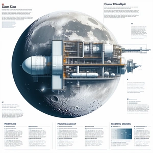 A Large, Detailed Illustration Of A Space Station Is Displayed On A Page
