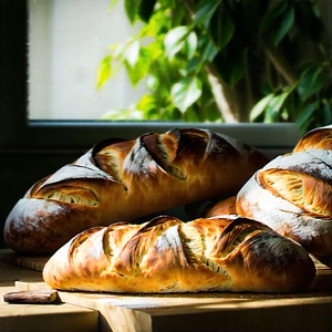 Lifestyle Macro Photography: Artisanal Bread Prepared With Seasonal Produce With Image, There