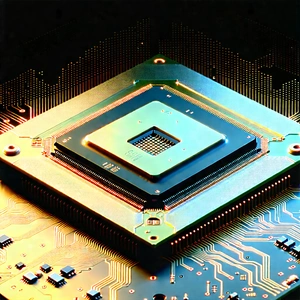 Close-up Of Microprocessor With Close-up Computer