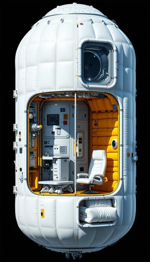 A White Space Shuttle Is Shown In A Computer-generated Image