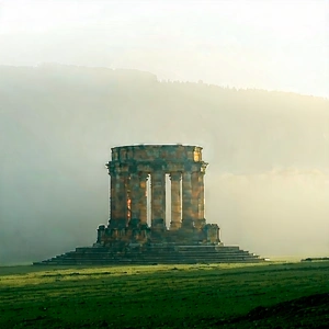Urban Stock Photography: Historic Monument With Morning (mist:1.35) With Large, Ancient