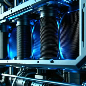 Tech Concept Art: Close-up of cooling system