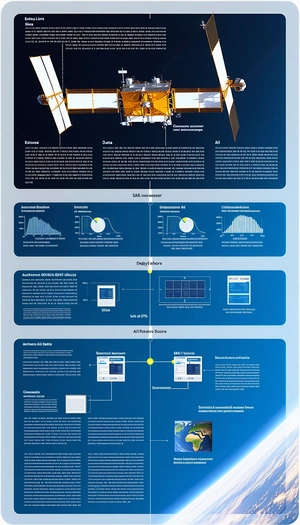 The Image Is A Diagram That Shows The Different Stages Of A Satellite's Life Cycle