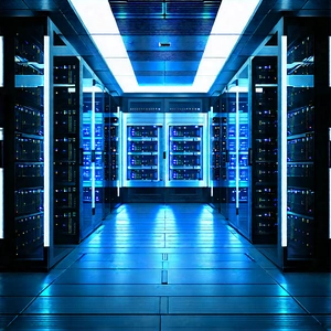 Futuristic Server Room With Image, There