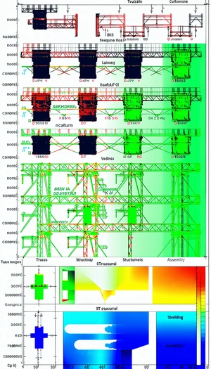 The Image Is A Graphic Representation Of A Large Structure, Possibly A Bridge Or A Building