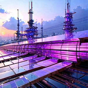 Innovative Renewable Energy Design With Futuristic Cityscape