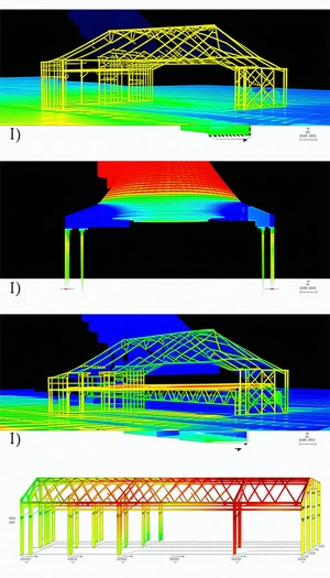 The Image Is A Series Of Three Pictures, Each Showing A Different Perspective Of A Building