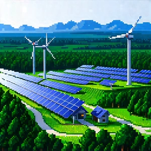 Innovative Renewable Energy Design With Image, There