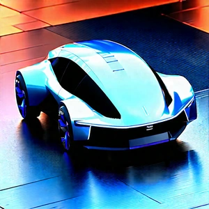 Innovative Electric Vehicle Design With Futuristic Blue