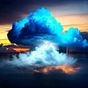 Cloud Computing Visualization With Large Blue