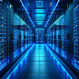 Futuristic server room