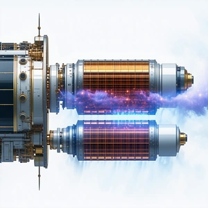 A Large, Futuristic Machine With Two Large, Round