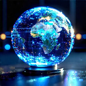 Entertainment Technology In Design Studio With Large, Blue,