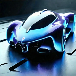 Innovative Electric Vehicle Design With Futuristic, Blue-colored