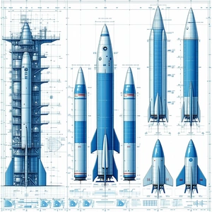 A Series Of Blue And White Space Shuttles Are Shown In A Diagram