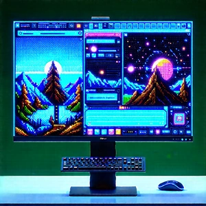 Innovative Communication Tool (design:1.34) With Computer Monitor