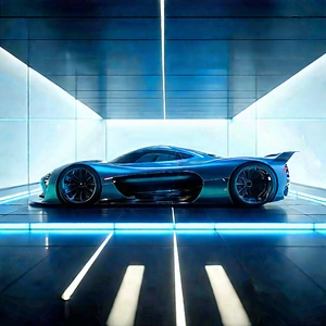 Automotive Technology In (modern:1.48) Laboratory With Blue Sports
