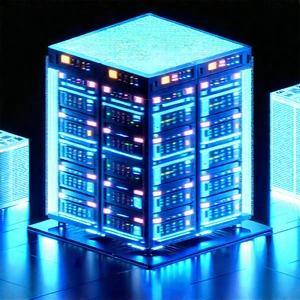 Server rack with holographic projection