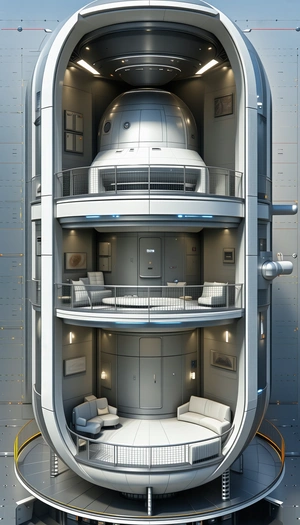 A Large, Futuristic Space Station Is Shown In A Computer-generated Image