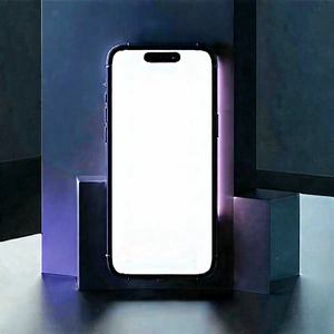 Smartphone With Glowing Screen With Cell Phone