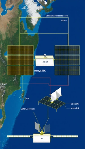A Satellite In Space, With A Large Antenna Attached To It