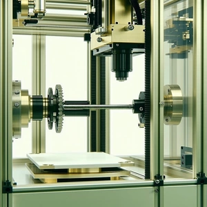 A Machine Is Shown In The Image, With A Large Metal Gear On Display