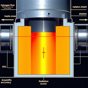 A Large, Cylindrical Object With A Red Glow Inside