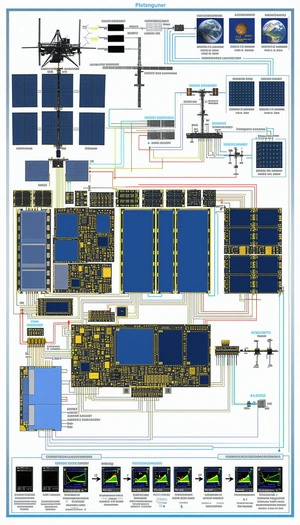 A Diagram Is Displayed On A White Background, Showing The Intricate Details Of A Solar Panel