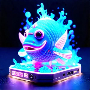 3d Printer With Neon Accents With Neon Blue