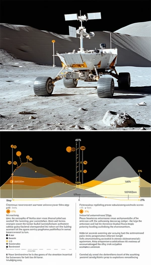 A Rover Vehicle On The Moon, With A Large White Rover In The Foreground