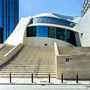 Urban Hdr Photography: Urban street with modern architecture