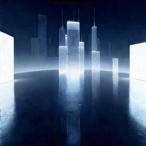 Big Data Visualization With Futuristic Cityscape