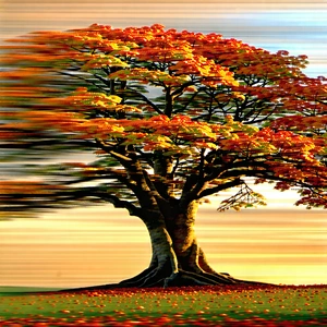 Nature Macro Photography: (ancient:1.35) (tree:1.22) In Autumn Colors With Large Tree