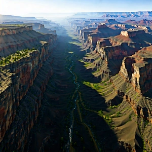 Nature Unreal Engine: Aerial view of canyon system