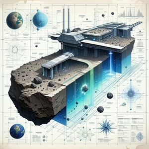 detailed drawing space station