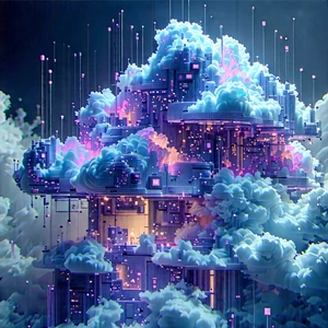 Cloud Computing Visualization With Image, There