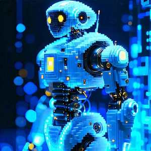 Robot with holographic projection