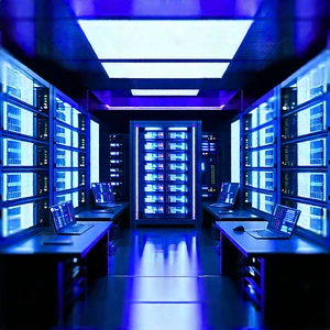 Futuristic Server Room With Image, There