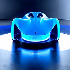 Innovative Electric Vehicle Design With Futuristic Blue