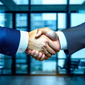 Business Hdr Photography: Handshake Between Business Partners In Modern Office With Image, Shaking