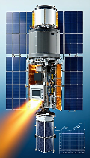 A Large Satellite Dish With A Television Monitor Mounted On It