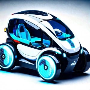 Innovative Electric Vehicle (design:1.39) With Futuristic Sleek