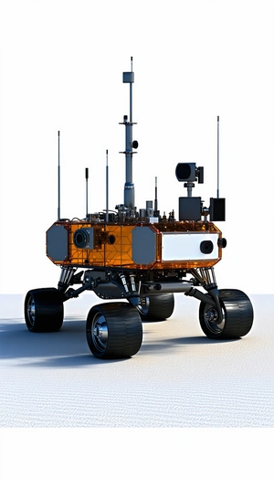 A Futuristic Robotic Vehicle With A Large Wheel In The Front