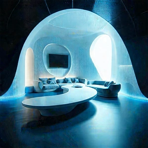 (futuristic:1.37) Tech Startup Office With Modern, Futuristic